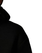 Dolce & Gabbana Men Black Hooded Full Zip Bomber Jacket
