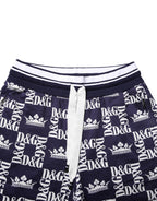 Dolce & Gabbana Blue DG Logo Print Chino Men Bermuda Shorts