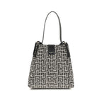 Balmain Black Cotton Shoulder Bag