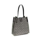 Balmain Black Cotton Shoulder Bag