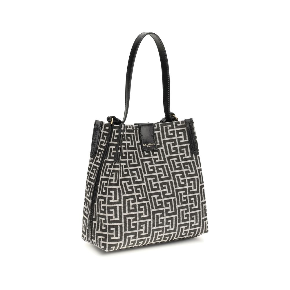 Balmain Black Cotton Shoulder Bag
