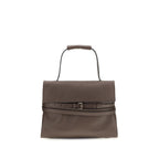 Moschino Brown Calf Leather Bos Taurus Handbag