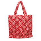 Tory Burch Red Cotton-Like Shoulder Bag