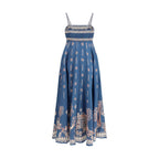 Alemais Blue Linen Casual Dress