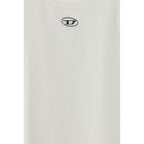 Diesel White Cotton Sleeveles T-Shirt