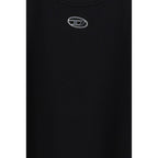 Diesel Black Cotton Tank Tops