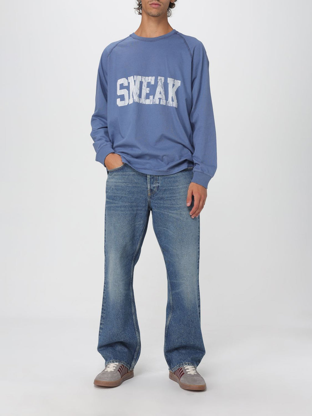 Golden Goose Blue Cotton Flared Jeans