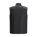 Diesel Brown Polyamide Sleeveless Jacket