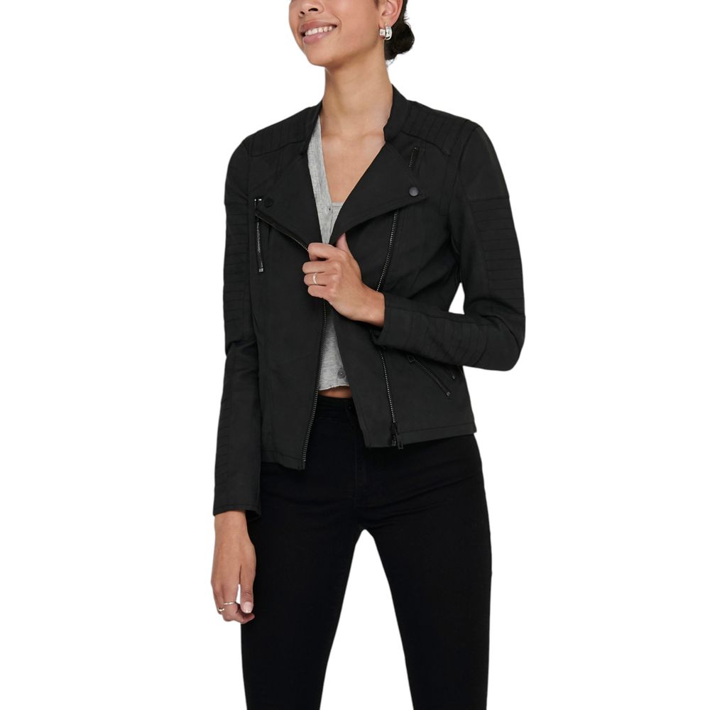 Only Black Polyethylene Biker Jacket