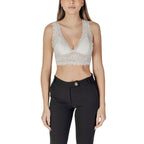 Only White Polyester Bra