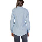 Jacqueline De Yong Blue Cotton Blouse