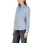 Jacqueline De Yong Blue Cotton Blouse