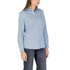 Jacqueline De Yong Blue Cotton Blouse