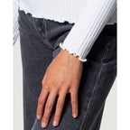 Only White Polyester Turtleneck
