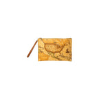 Alviero Martini Prima Classe Beige Cotton Clutch Bag