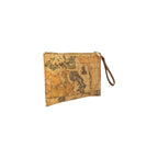 Alviero Martini Prima Classe Beige Cotton Clutch Bag