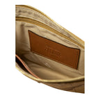 Alviero Martini Prima Classe Beige Cotton Clutch Bag