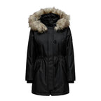 Only Black Polyester Parka