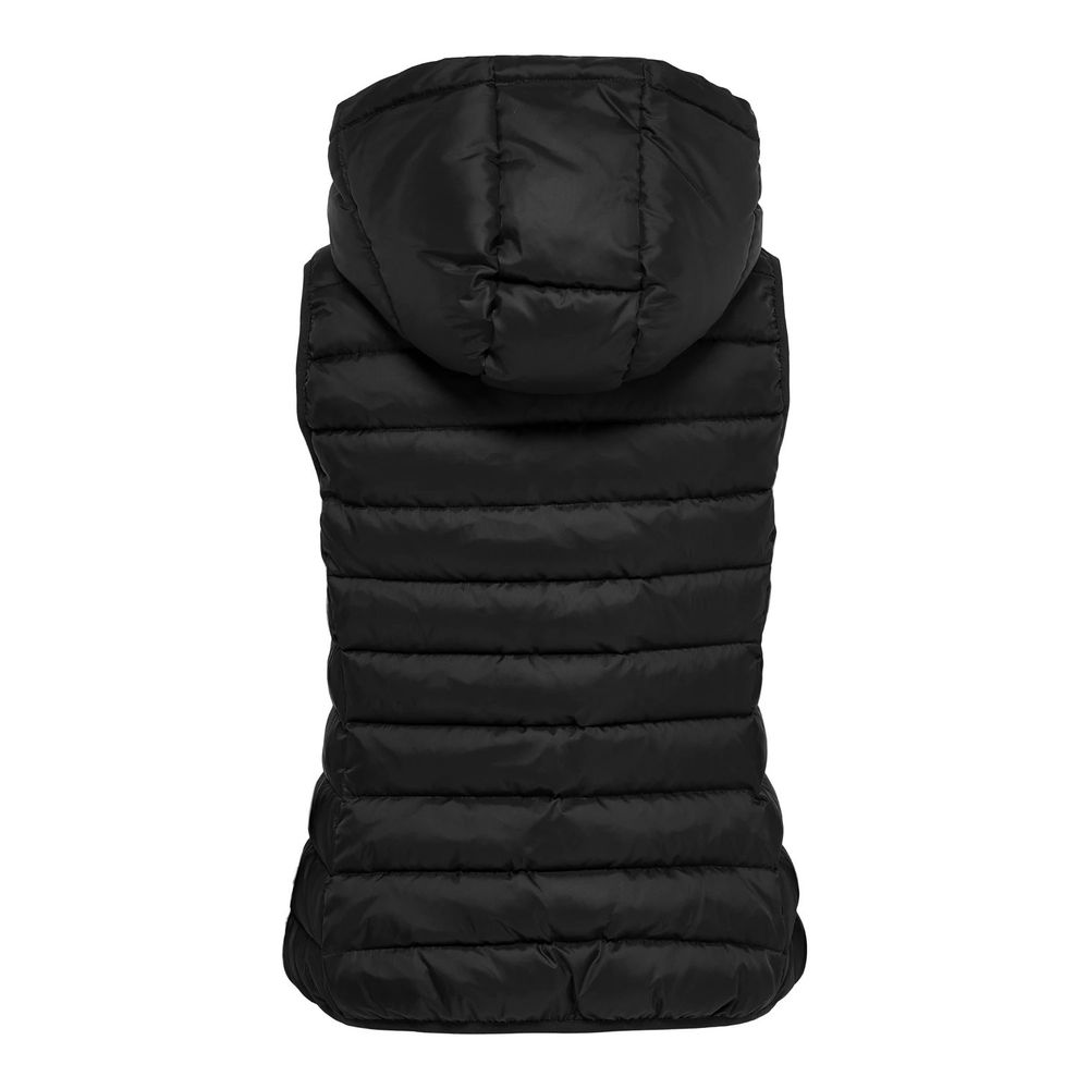 Only Black Polyester Sleveless Jacket
