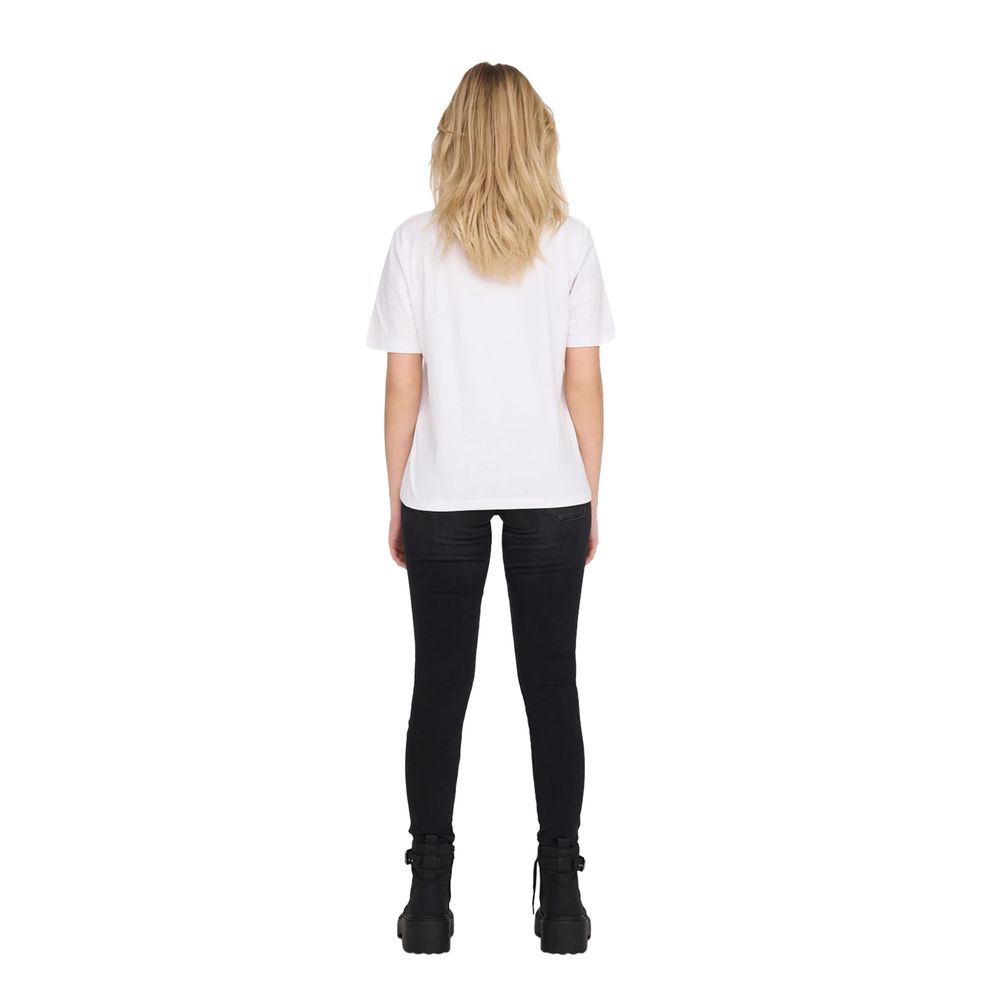 Only White Cotton T-Shirt