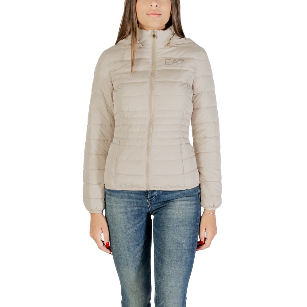 EA7 Emporio Armani Beige Polyester Coat