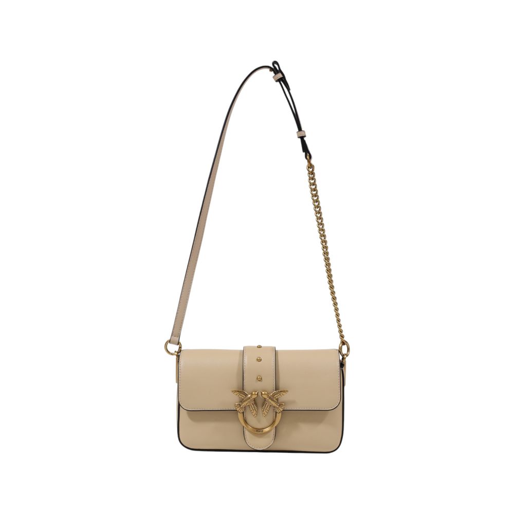 PINKO Gray Leather Handbag