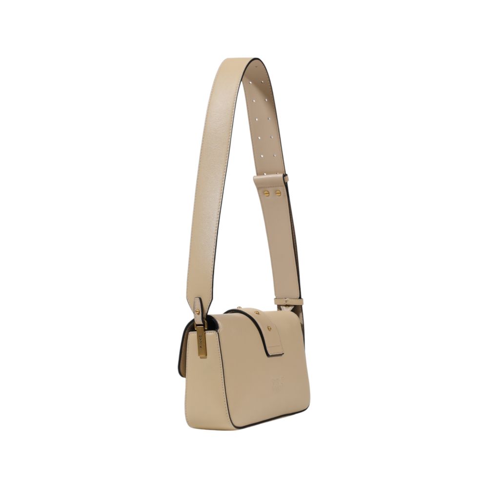 PINKO Gray Leather Handbag