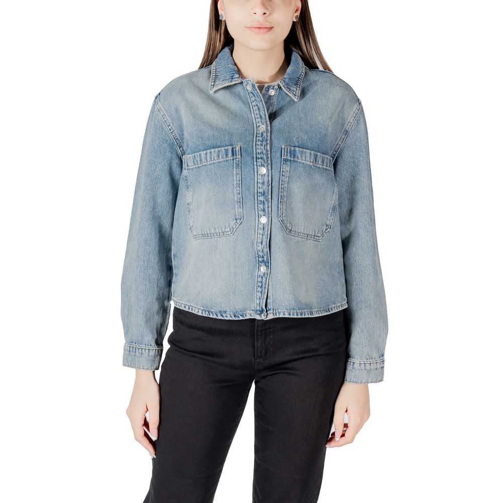 Only Light Blue Cotton Blouse