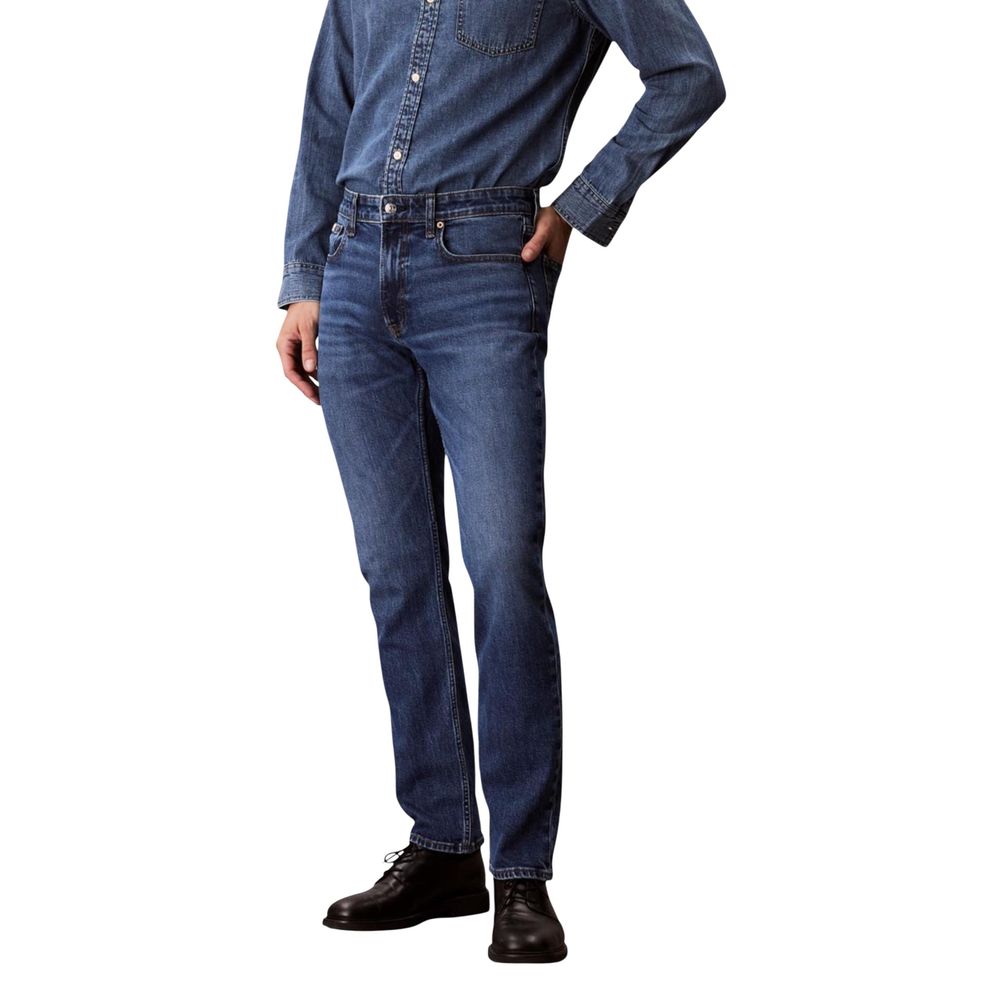Calvin Klein Jeans Blue Cotton Skinny Jeans