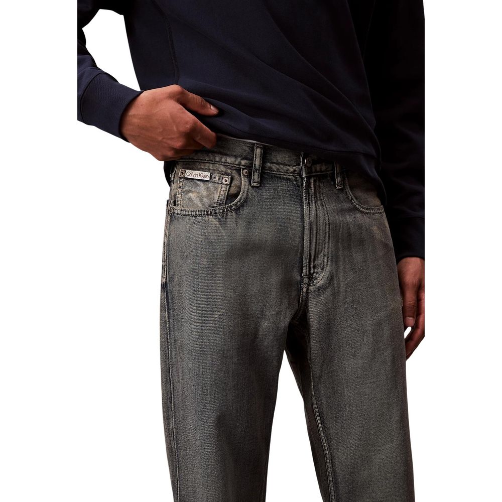 Calvin Klein Jeans Beige Cotton Relaxed Fit Jeans