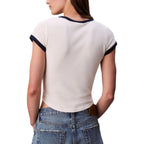 Calvin Klein Jeans White Cotton Tank Tops