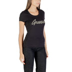 Guess Black Cotton T-Shirt