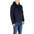 Armani Exchange Blue Cotton Hoodie