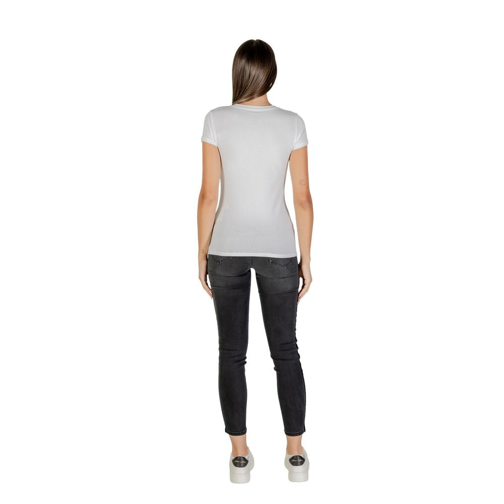 Armani Exchange White Cotton T-Shirt