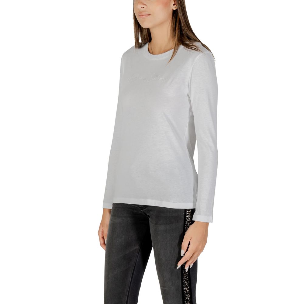 Armani Exchange White Cotton Long Sleeve T-Shirt