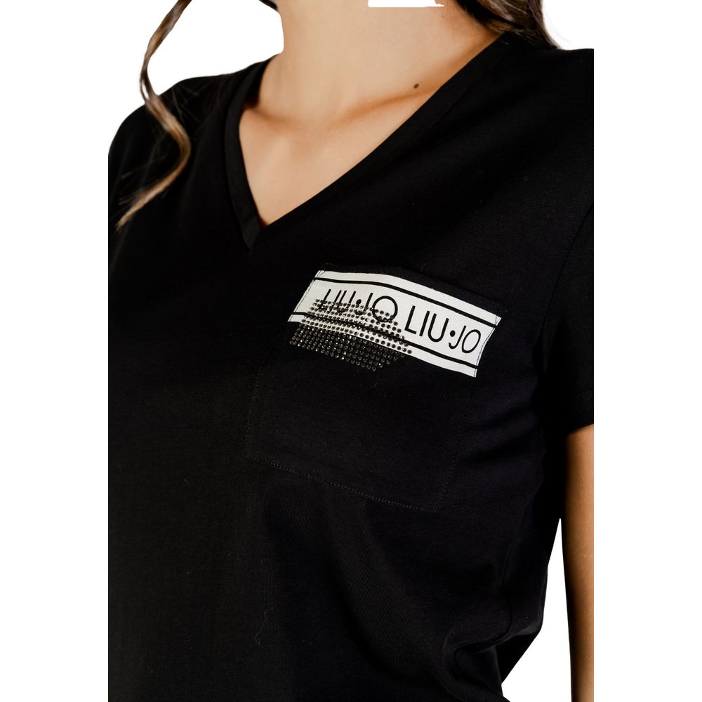 Liu Jo Black Cotton T-Shirt