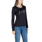 Liu Jo Black Cotton Long Sleeve T-Shirt