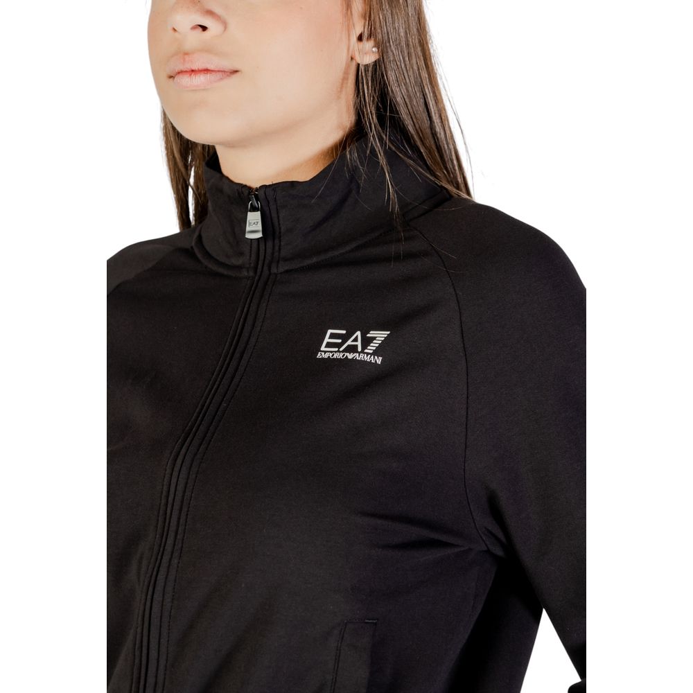 EA7 Emporio Armani Black Cotton Tracksuit