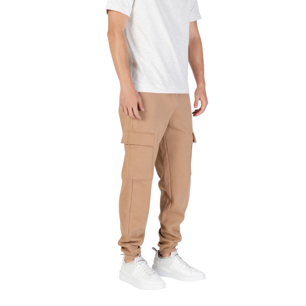 EA7 Emporio Armani Beige Cotton Joggers (Workout Pants)