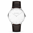 PAUL HEWITT Black Leather Dress Watch