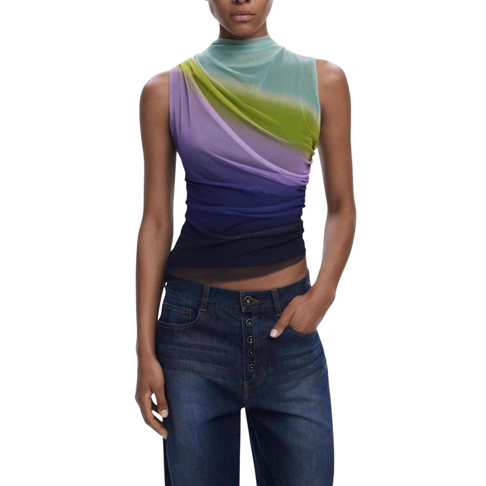 Desigual Purple Polyester Top