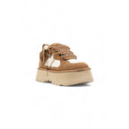 UGG Beige Leather Ankle Boots