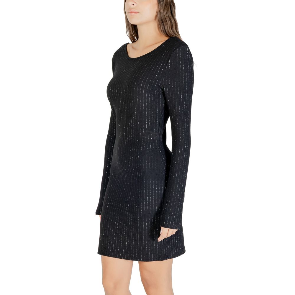 Jacqueline De Yong Black Polyester Short Dress