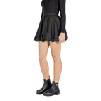 Jacqueline De Yong Black Polyester Mini Skirt
