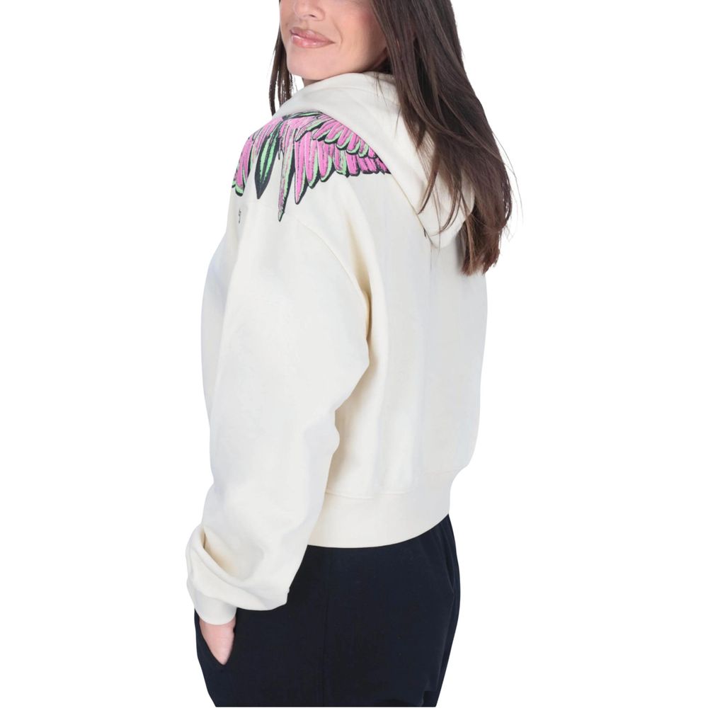 County of Milan White Cotton Hoodie