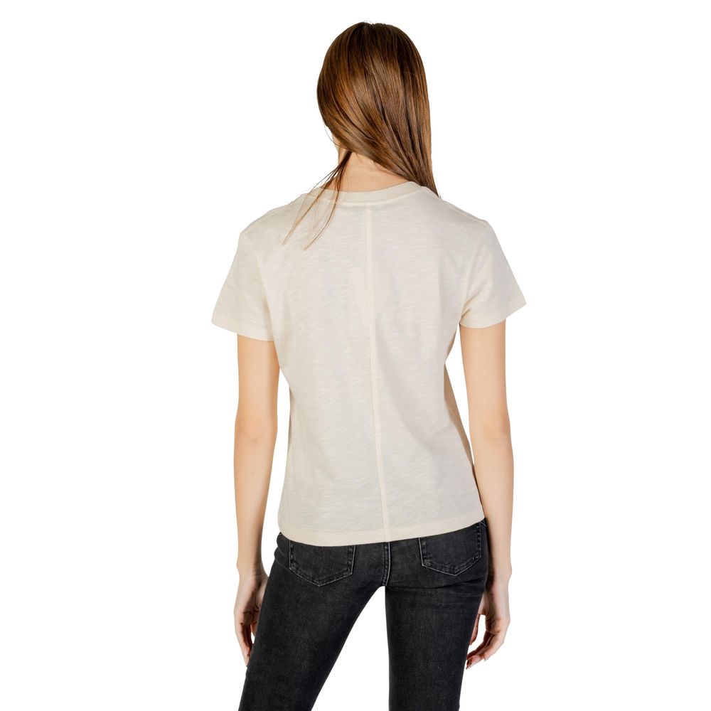 Tommy Hilfiger Jeans Beige Cotton T-Shirt