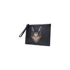 County of Milan Black Polyethylene Clutch Bag