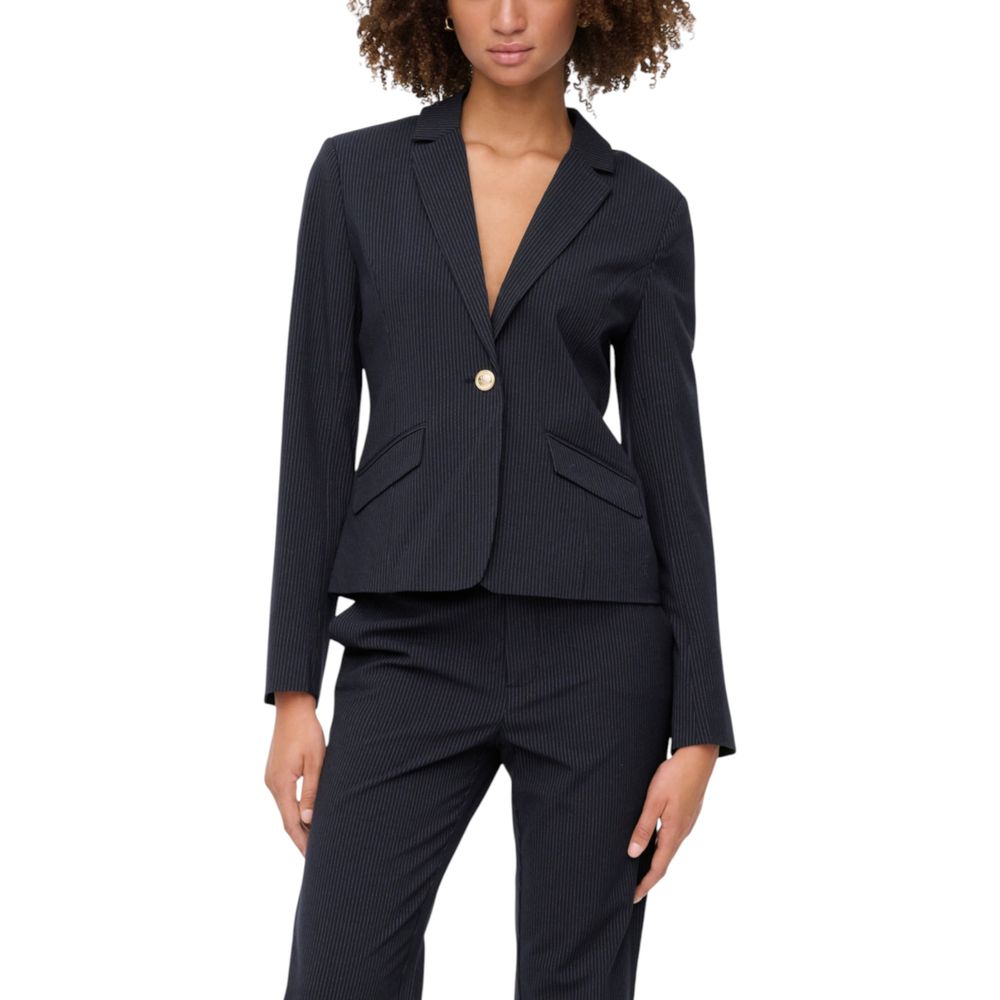 Only Blue Polyester Blazer