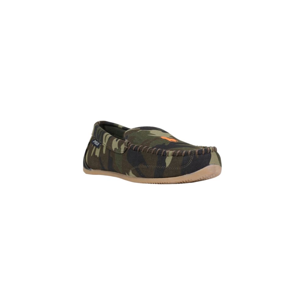 Ralph Lauren Green Textile Slippers