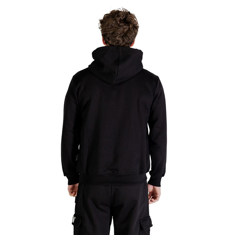 Icon Black Cotton Hoodie